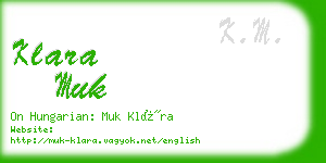 klara muk business card